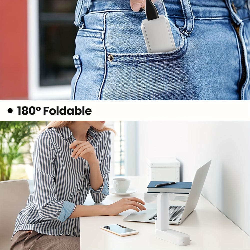 Foldable USB Rechargeable Handheld Fan for Girls Travel Outdoor Use