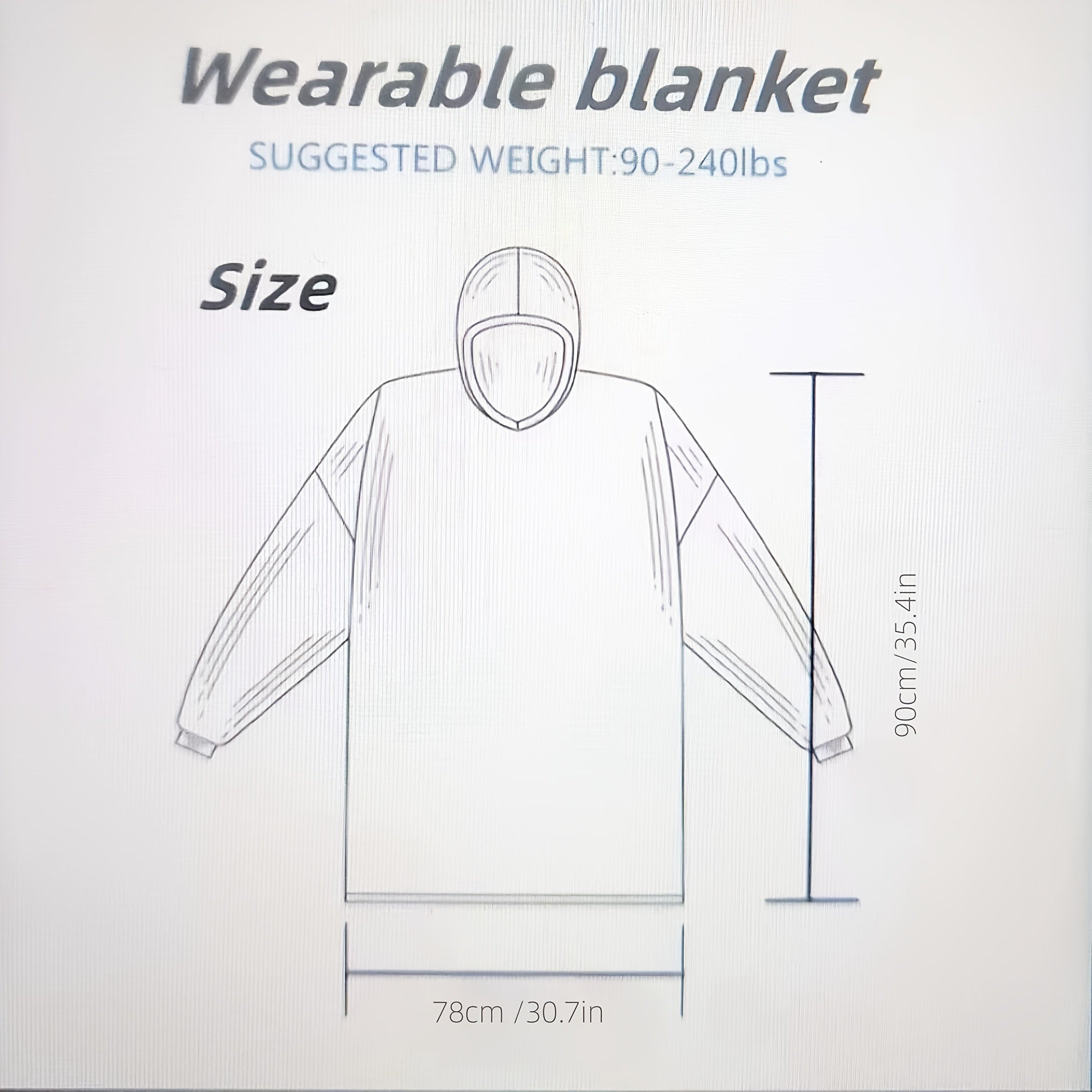 Hooded Sherpa Blanket Loungewear Cozy Wearable Blanket for Cold Weather