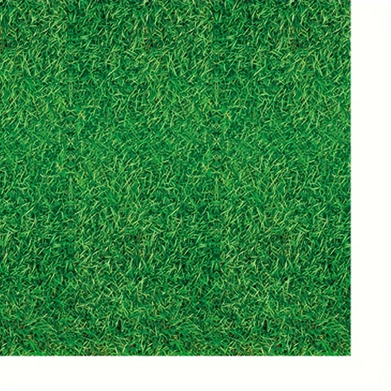 Rectangular Green Grass Plastic Tablecloth for Sports Events and Parties 130x220cm