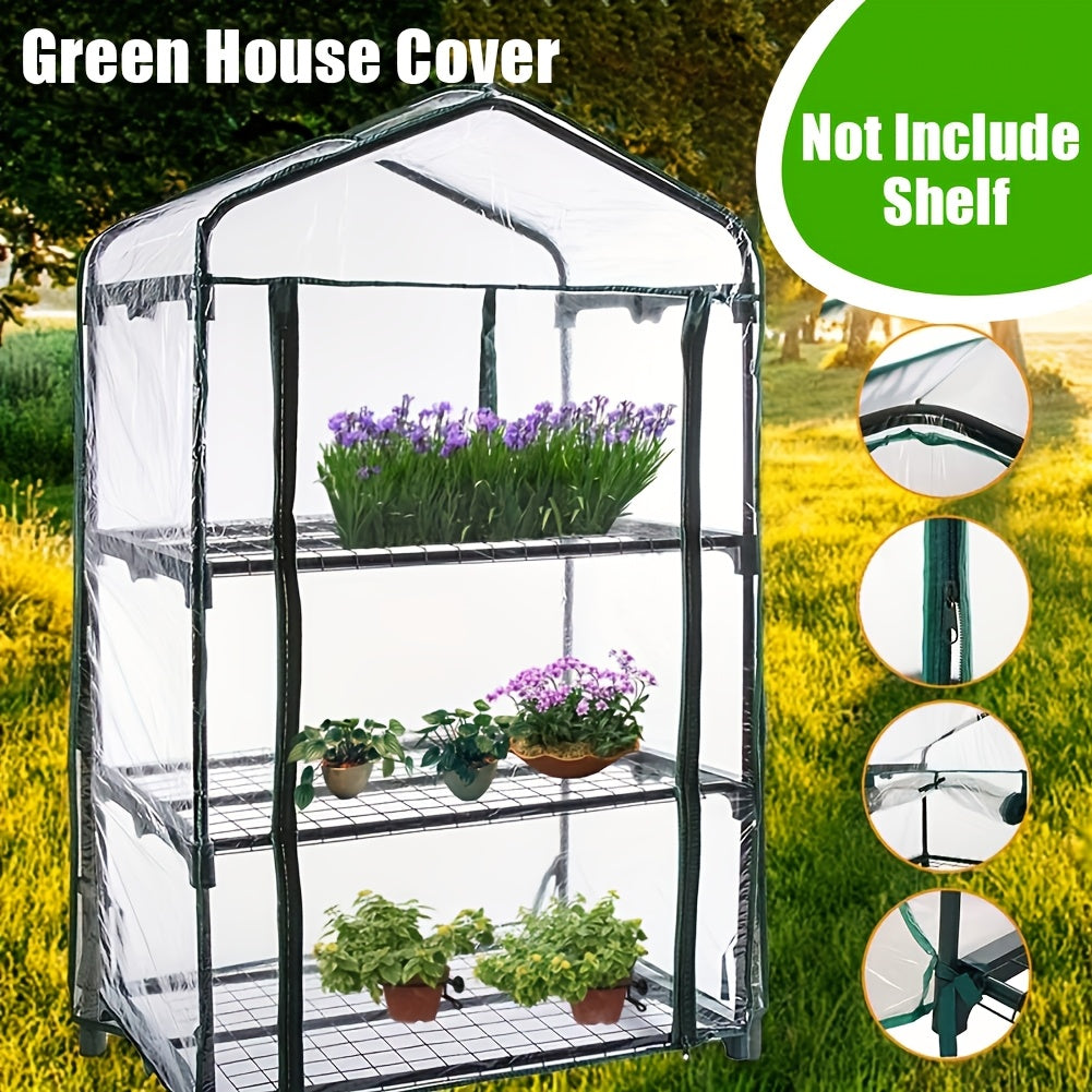 Multi-Layer PVC Greenhouse Cover Waterproof UV Windproof for Plants Seeds Herbs Vegetables