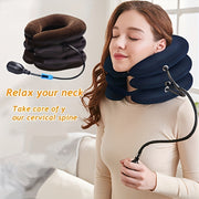 Inflatable Neck Traction Device for Neck Pain Relief Stress Reduction Portable Traction Pillow