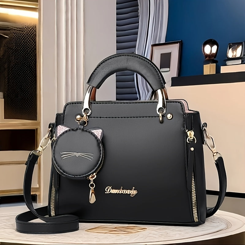 Women's Shoulder Bag with Removable Strap Lightweight Zipper Messenger Bag