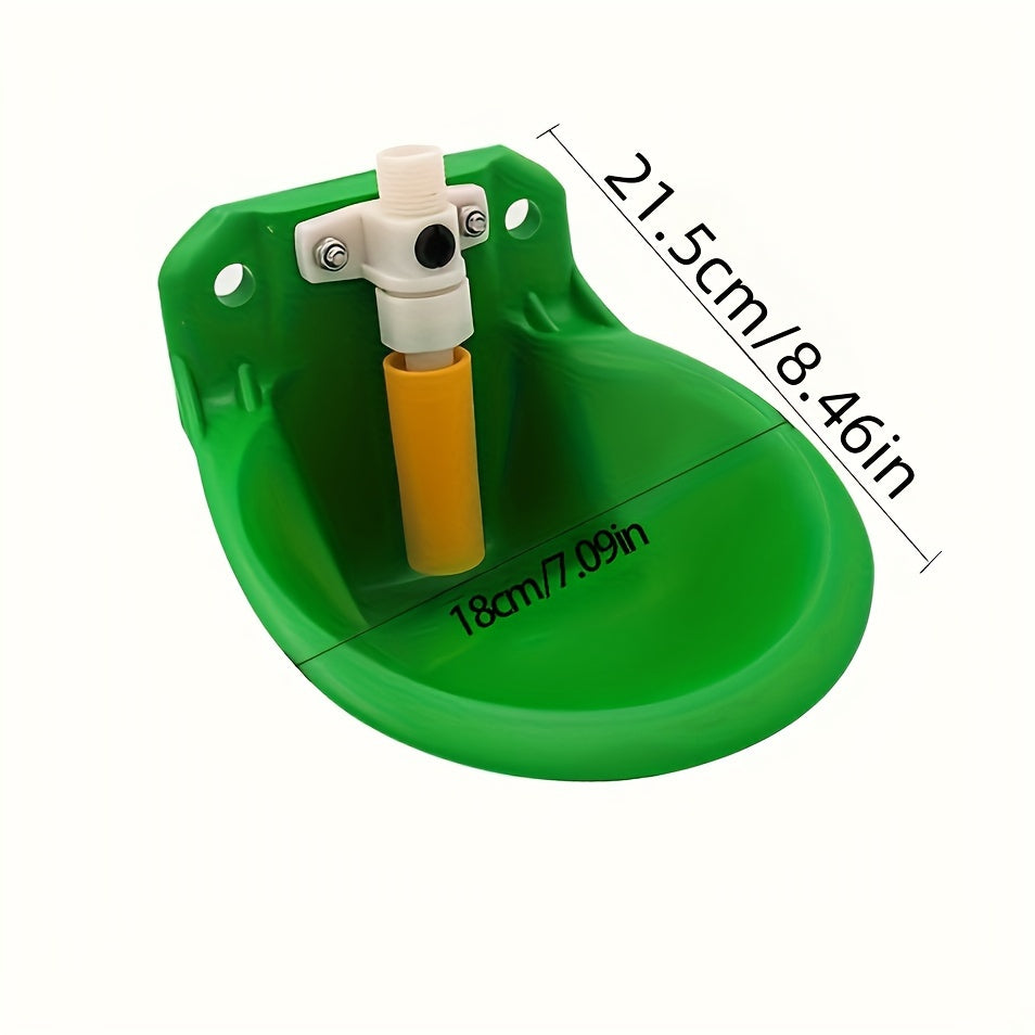 Comedero 2 en 1 para ganado con dispensador de agua automático para ovejas y cabras, plástico verde