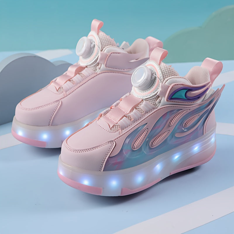 Patines LED para niños para uso en exteriores, unisex, para todas las estaciones, con ruedas dobles