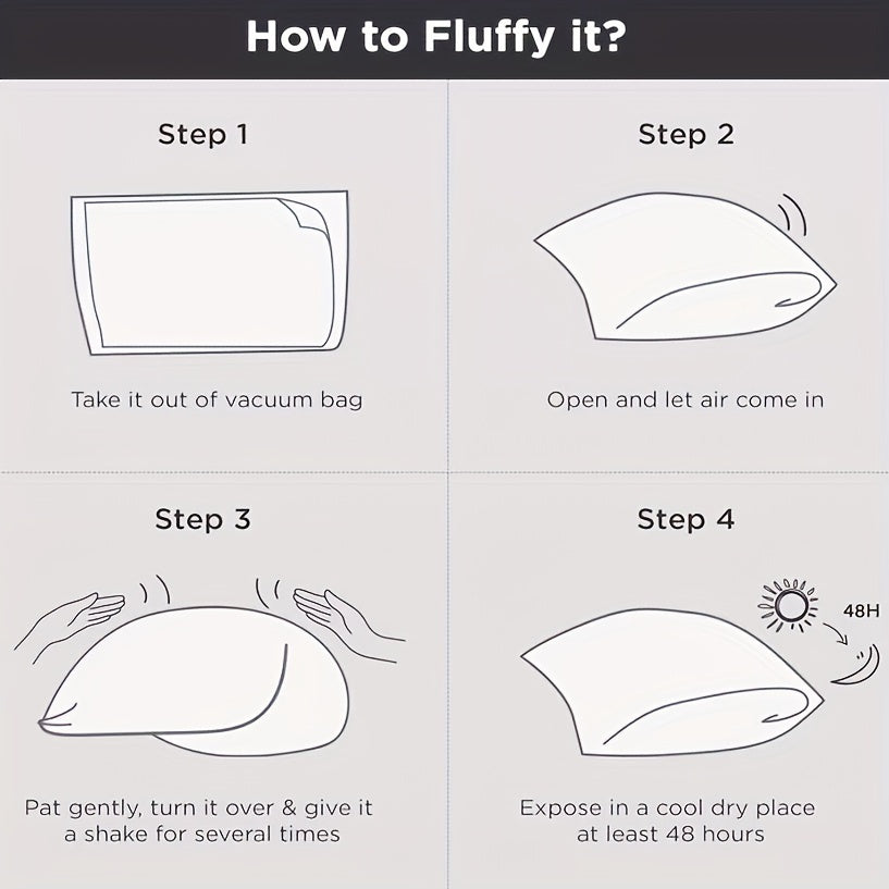 Pillow Cushions 48x74cm Medium Comfort Cotton for Home Hotel Gifting