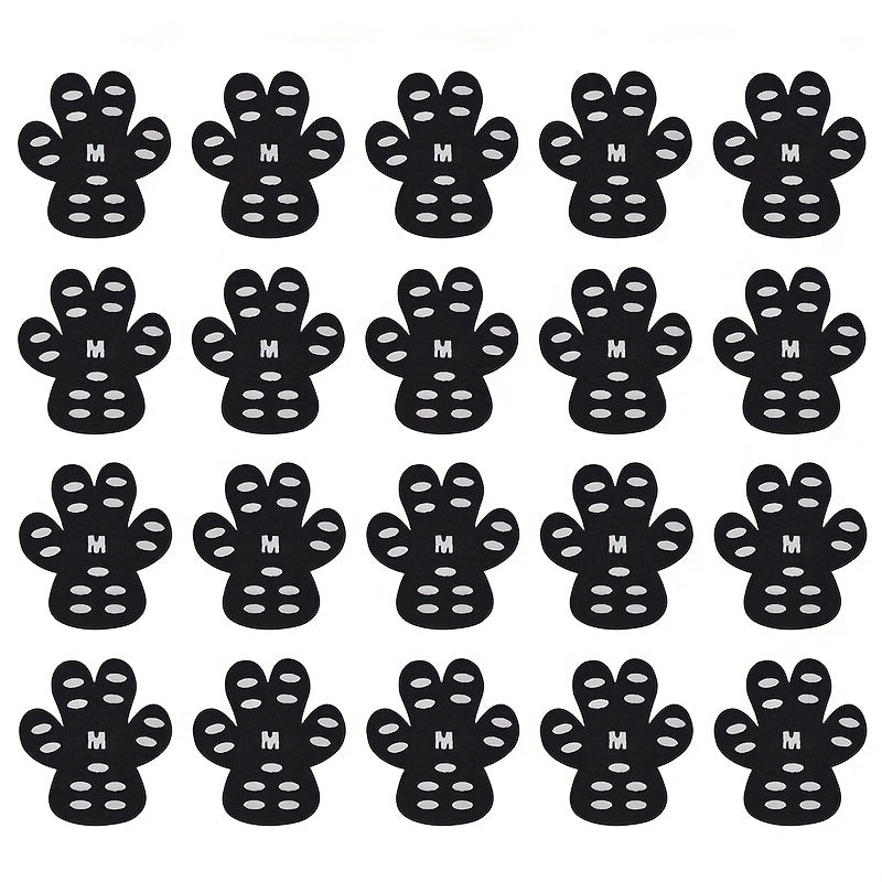 20 Non-Slip Dog Paw Protectors for Hardwood Floors Self-Adhesive Disposable Booties for Small to Large Breeds