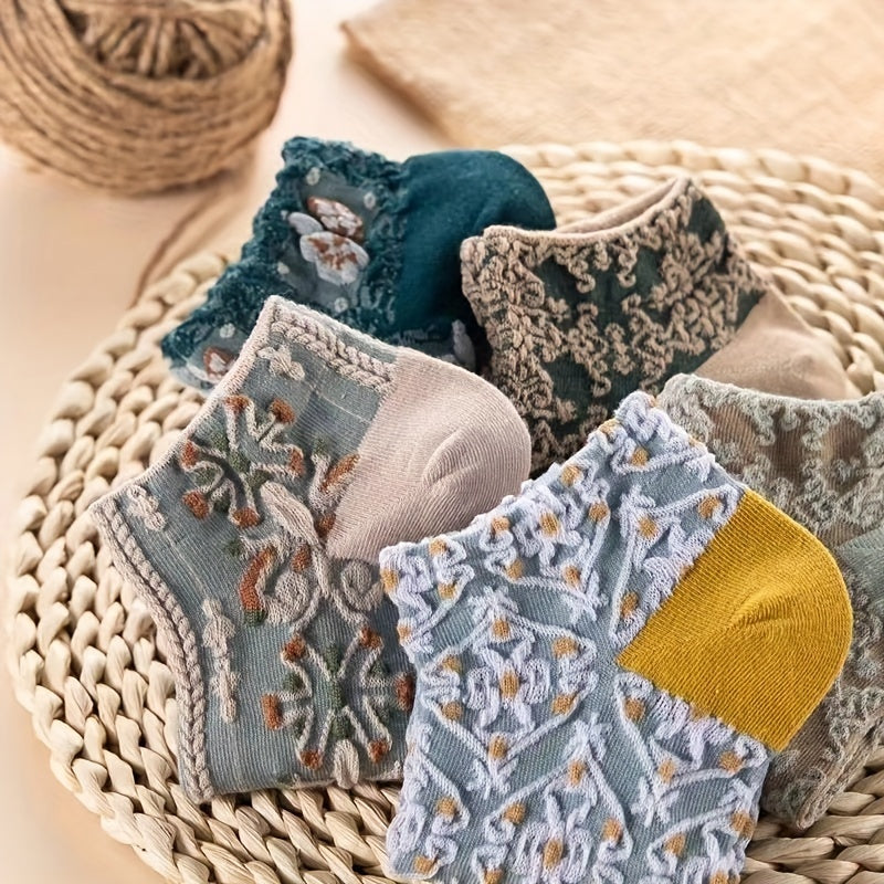 Retro sud uslubidagi gullar bilan bezatilgan bo'yin so'zi, ayollar uchun 8 juft.