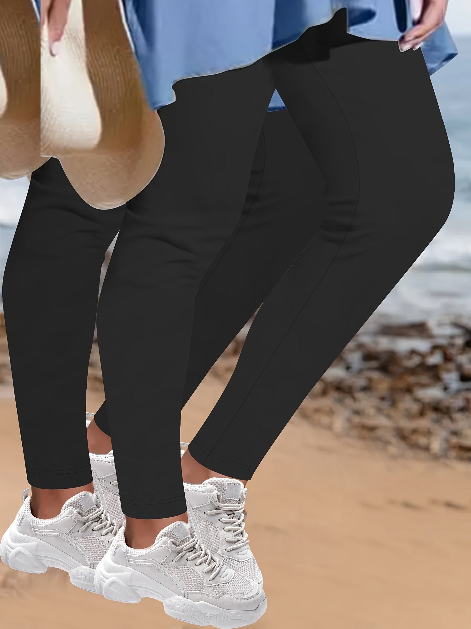 Plus Size Leopard Print Skinny Leggings High Waist Cropped Pants