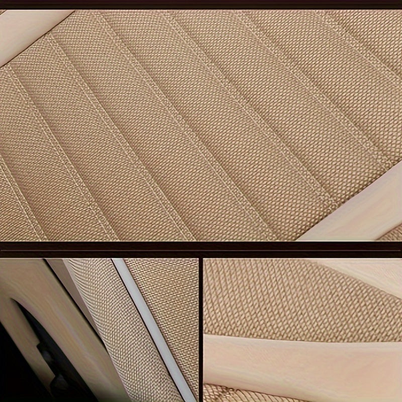 Hemp Fabric Car Seat Cushion Non-Slip Lightweight Universal Fit
