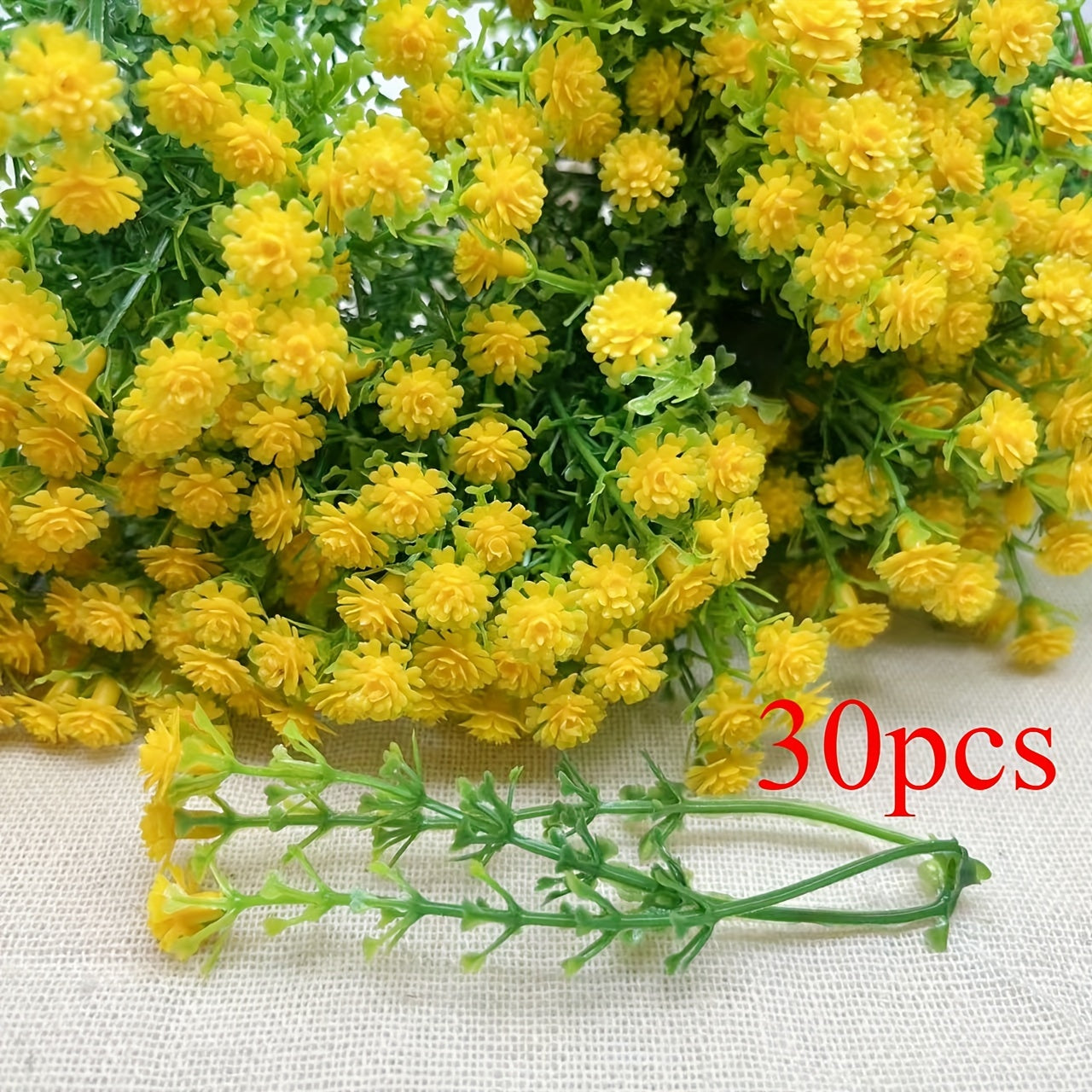Flores artificiales 30 vibrantes de Gypsophila para manualidades, ramos y acuarios