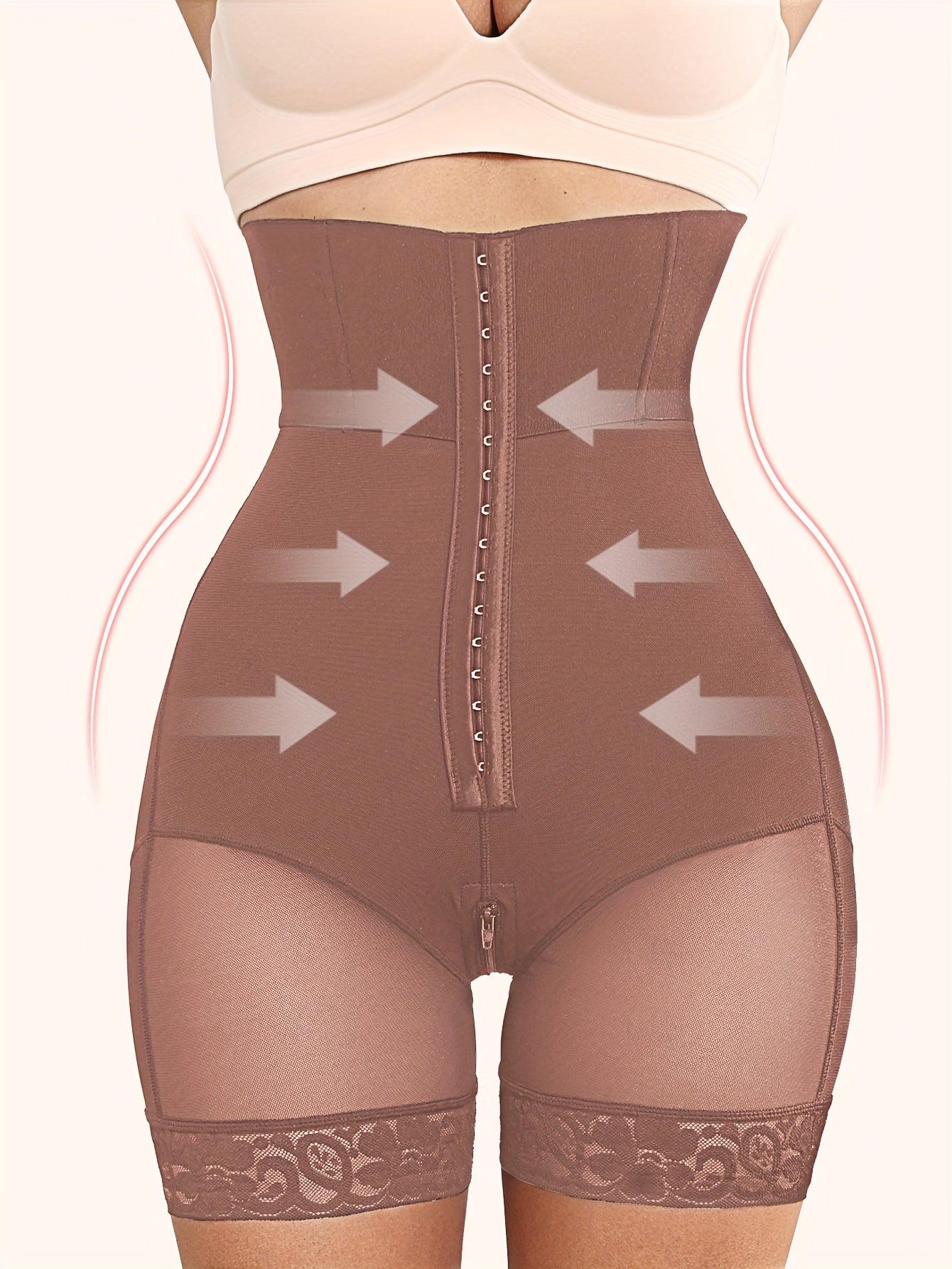 High-Waist Tummy Control Butt Lifter Compression Shorts for Postpartum Recovery Slimming Waist and Thighs