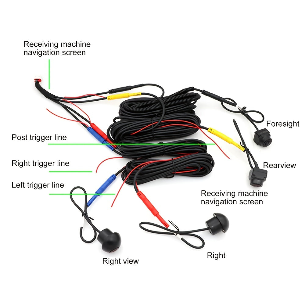 360° Surround Bird View Car Camera System with 1080P Night Vision and Wide Angle for Android Vehicles