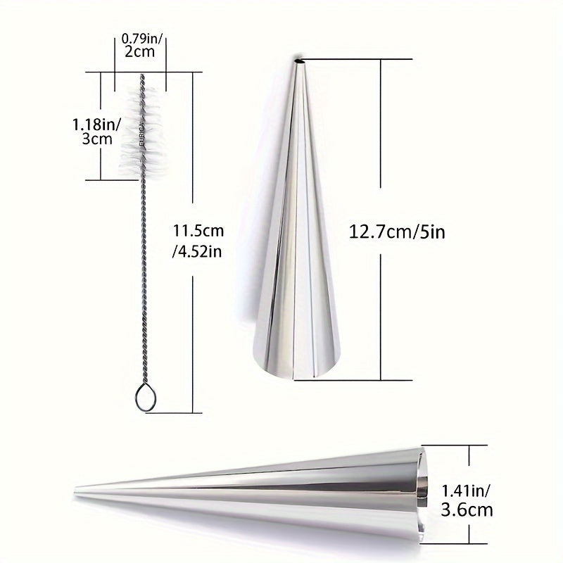 Stainless Steel Ice Cream Mold 16pcs for Crispy Pastry Cream Cones