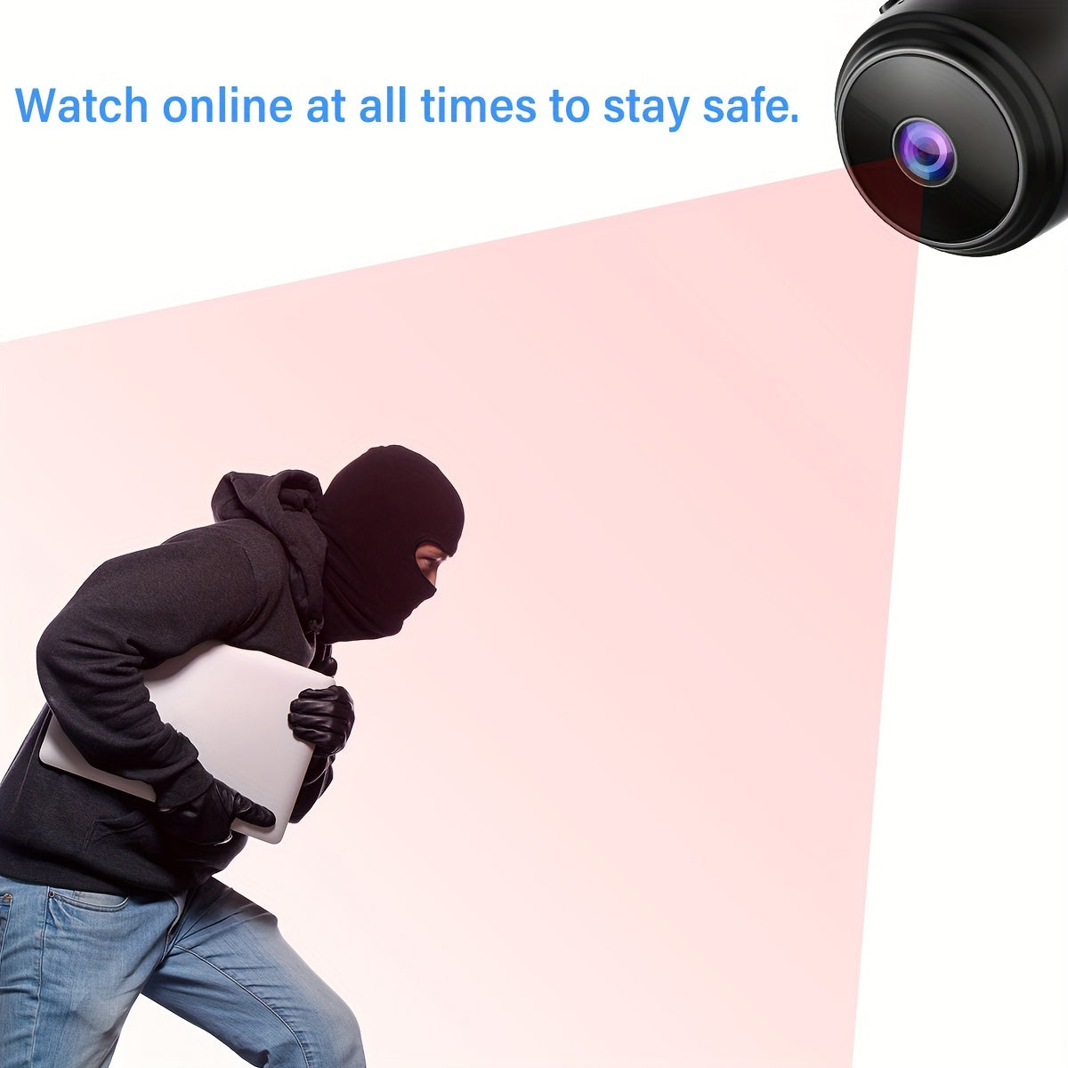 Mini Wireless Security Camera WiFi App Control Rechargeable Battery Not Waterproof