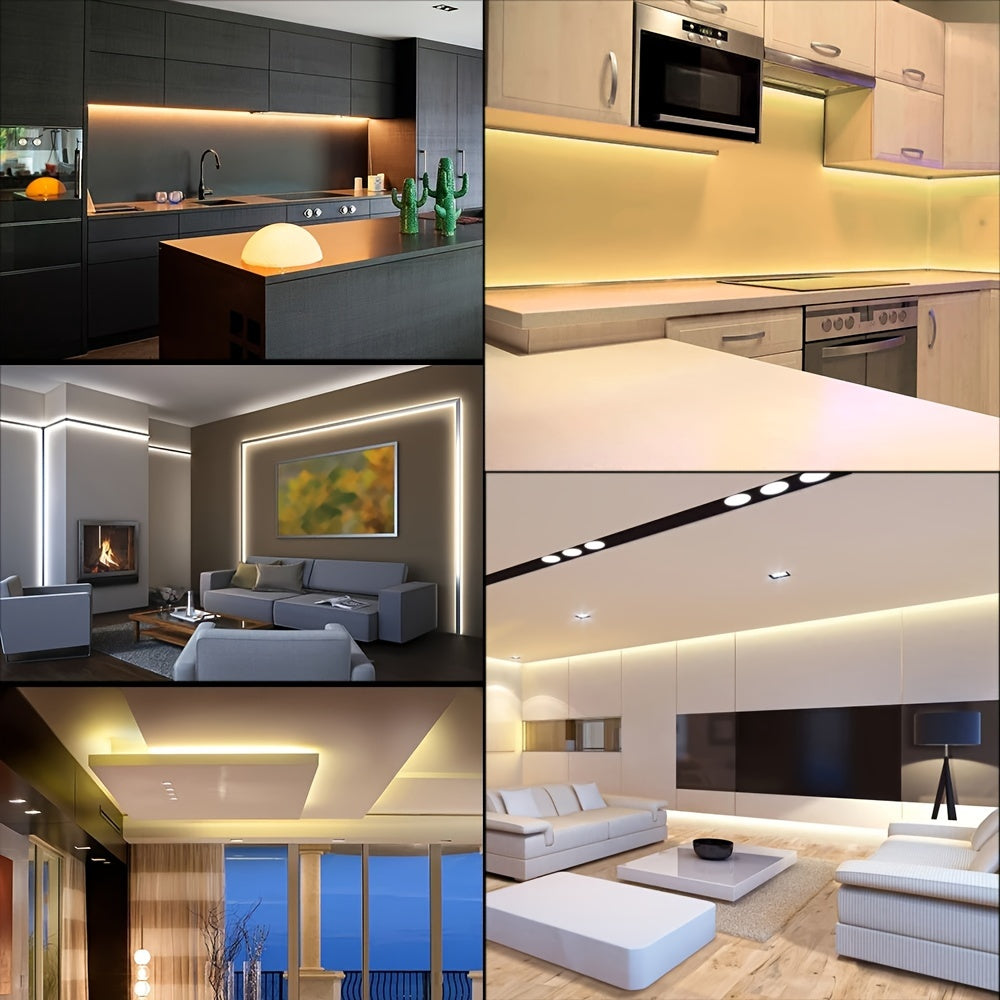 5m LED Strip Lights Warm White Daylight White for Bedroom Kitchen Cabinet Holiday Decor