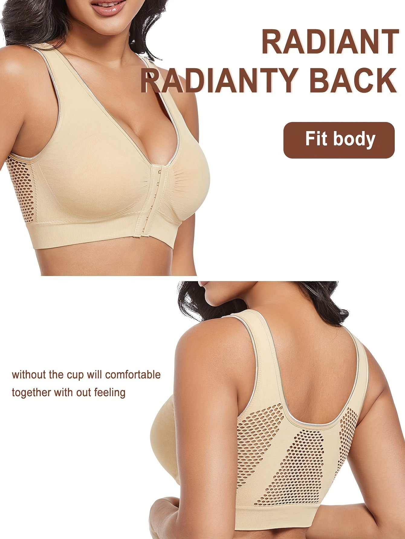 Women's Breathable Seamless Sports Bras 3-Pack Light Support Yoga Running