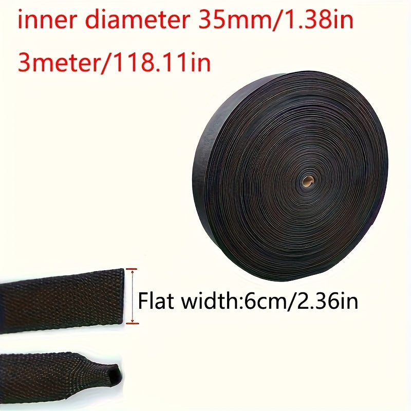 Manga de cable trenzada de encogimiento por calor de 12-90mm, aislamiento retardante de llama, envoltura de cable