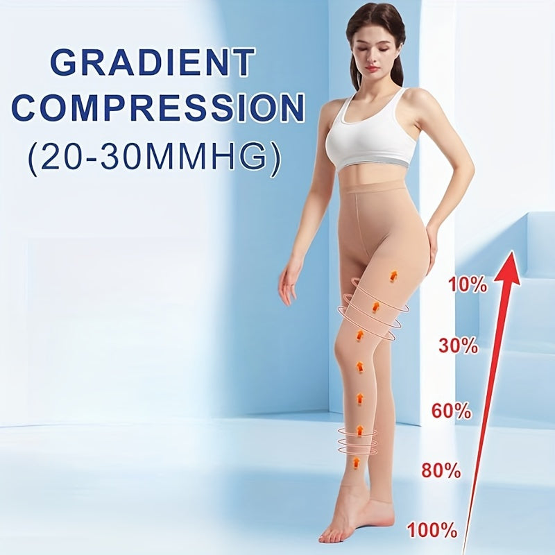 Women's Compression Pantyhose 20-30mmHg Graduated Support Breathable Opaque