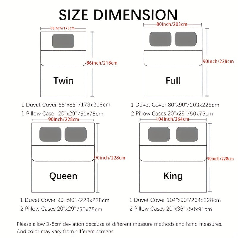 Lion Print Duvet Cover Set Soft Comfortable Bedding for Bedroom or Guest Room Includes 1 Duvet Cover and 2 Pillowcases