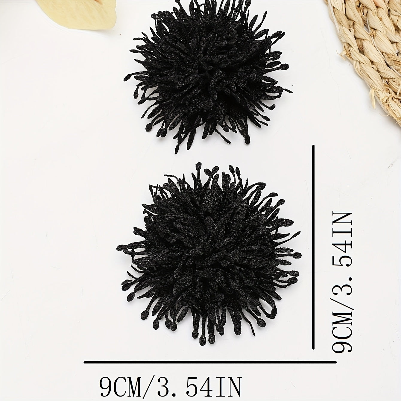 Women's Black PVC Shoe Clips with Floral Design for Shoes, Removable, Fashion Accessory