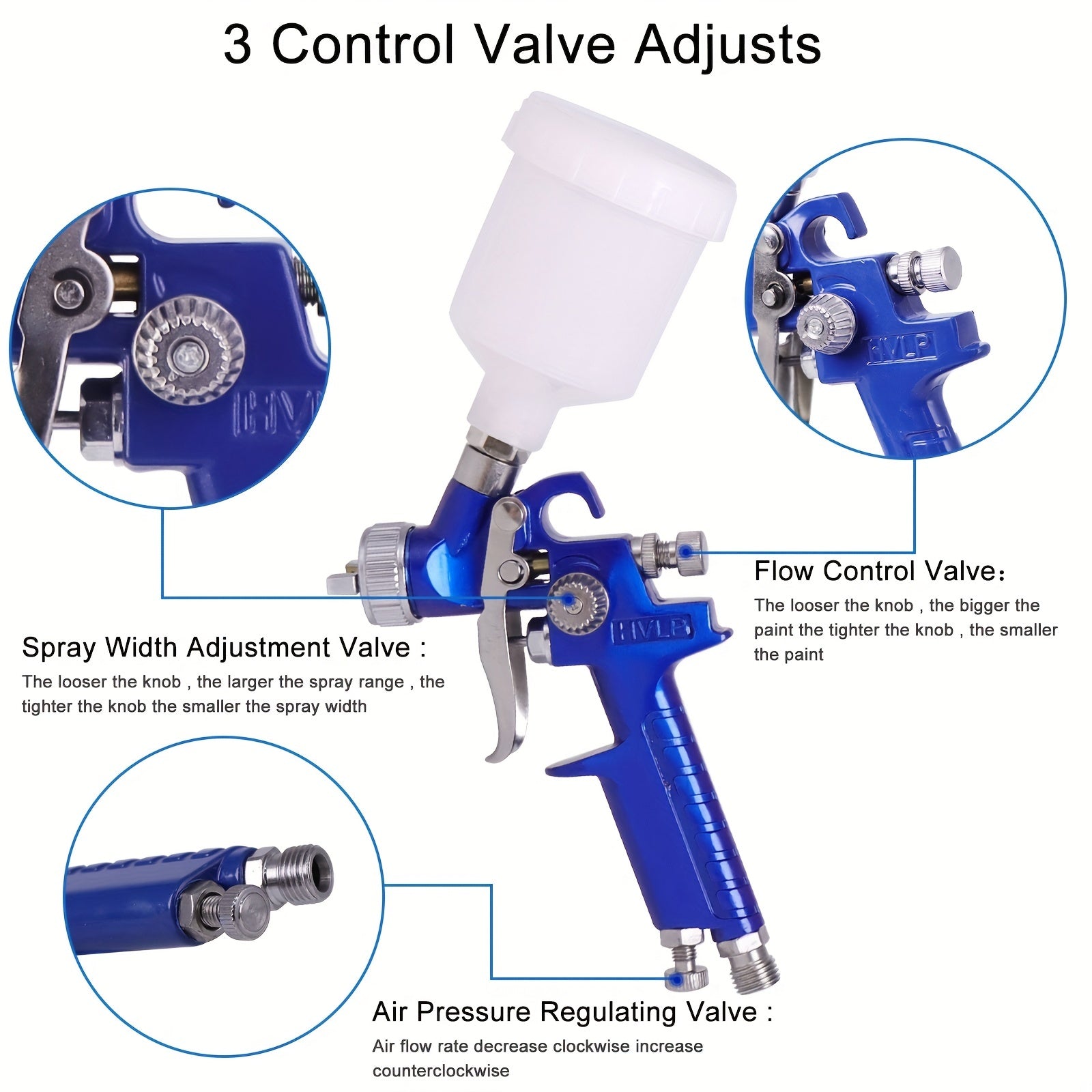 Mini Auto Car Spray Gun Paint Sprayer Spot Repair 0.8mm Nozzle