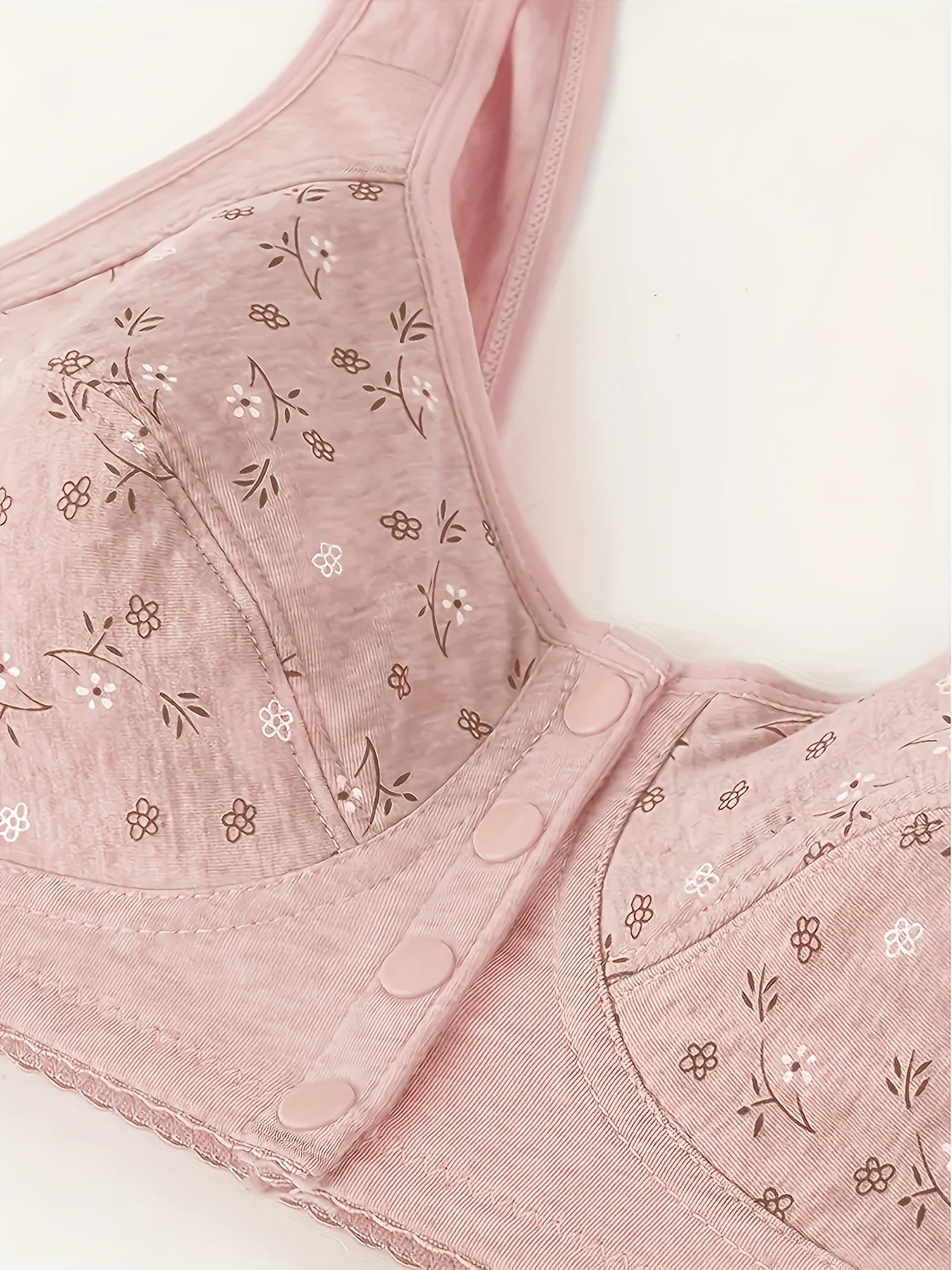 4-Pack Wireless Bras for Women with Front Clasp Light Padding and Beautiful Back Design