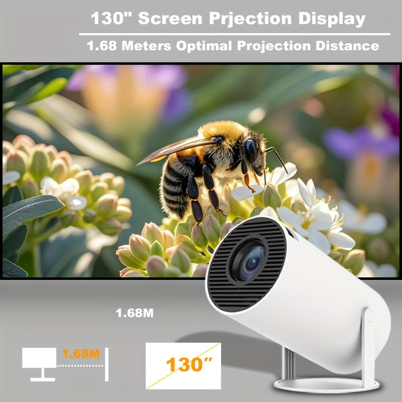 беспроводной мини-проектор 4K, 160ANSI, совместимый с HDMI и USB для домашнего кинотеатра