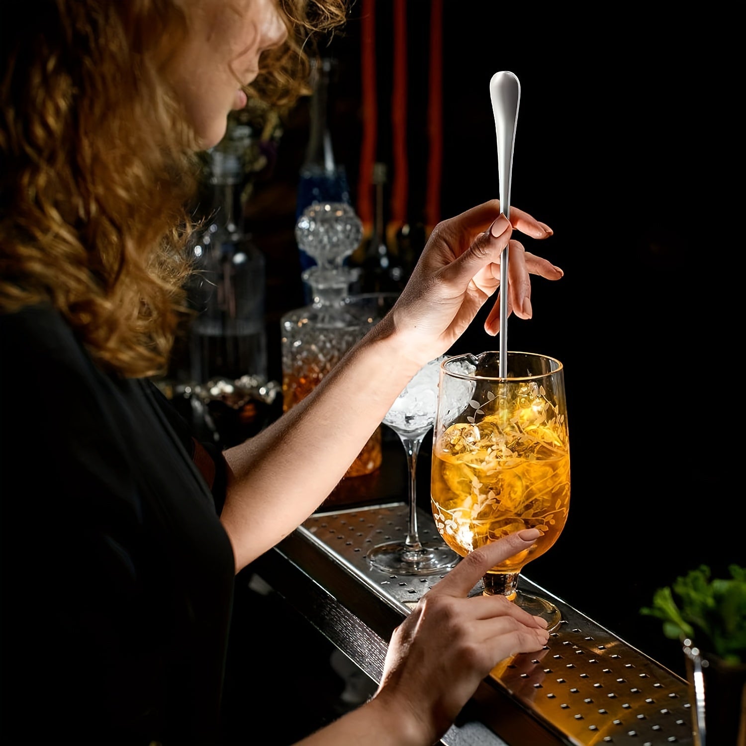 Set of 2 Stainless Steel Iced Tea Spoons Long Handle Dishwasher Safe Mirror Finish