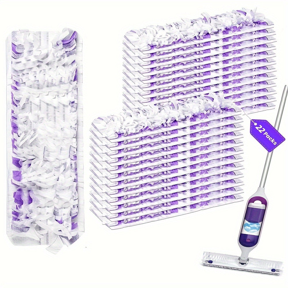 22-Pack Power Mop Replacement Pads for Multi-Surface Floors Cotton Blend Disposable Cleaning Cloths