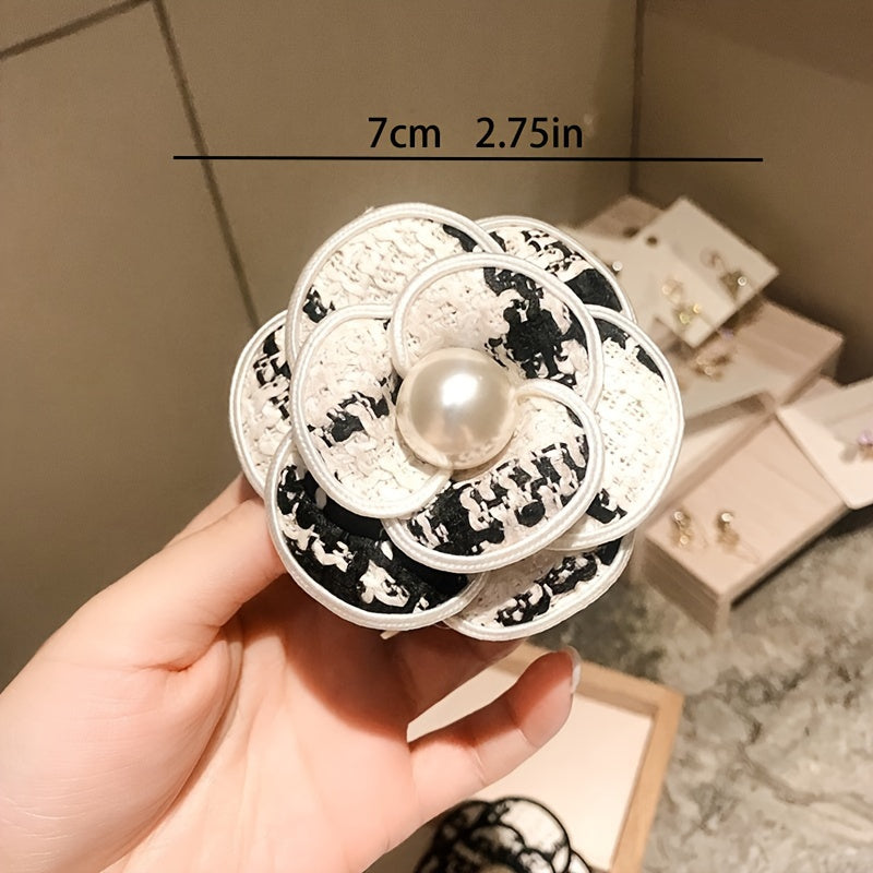 Elegant Camellia Shaped Brooch Pin for Women Jewelry Gift for Dress Sweaters Clothing