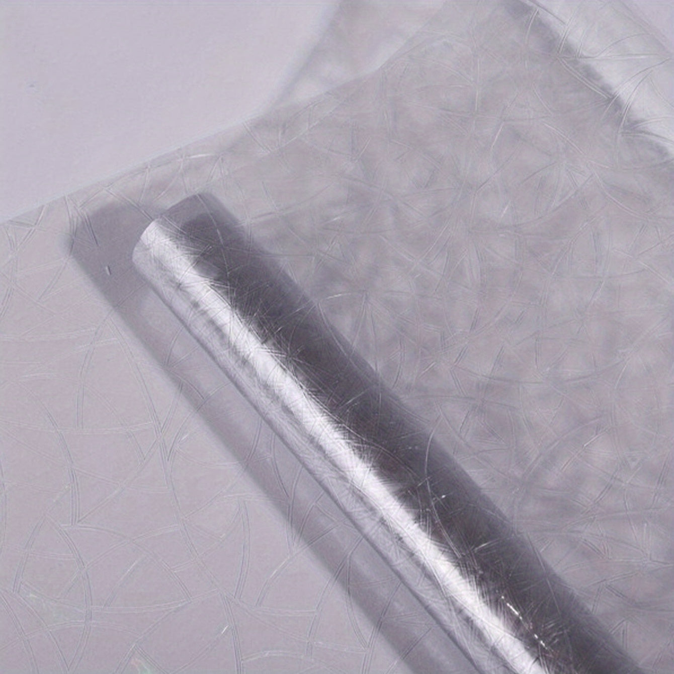 Decorative PVC Film Roll 16Mil Thick Iridescent Geometric Privacy Window Sticker