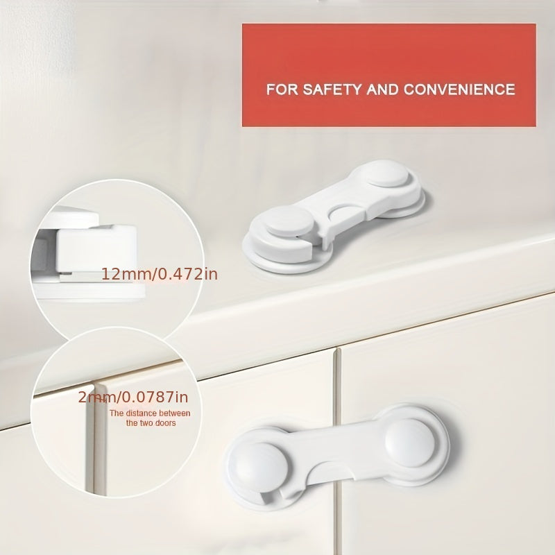 Set of 3/6 Adjustable Safety Drawer Locks for Cabinets and Drawers
