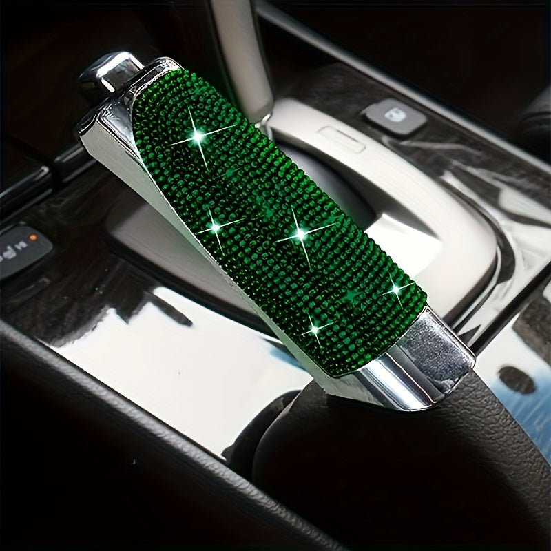 Car Handbrake Cover Bling Crystal Rhinestone Protective Cover Accessories