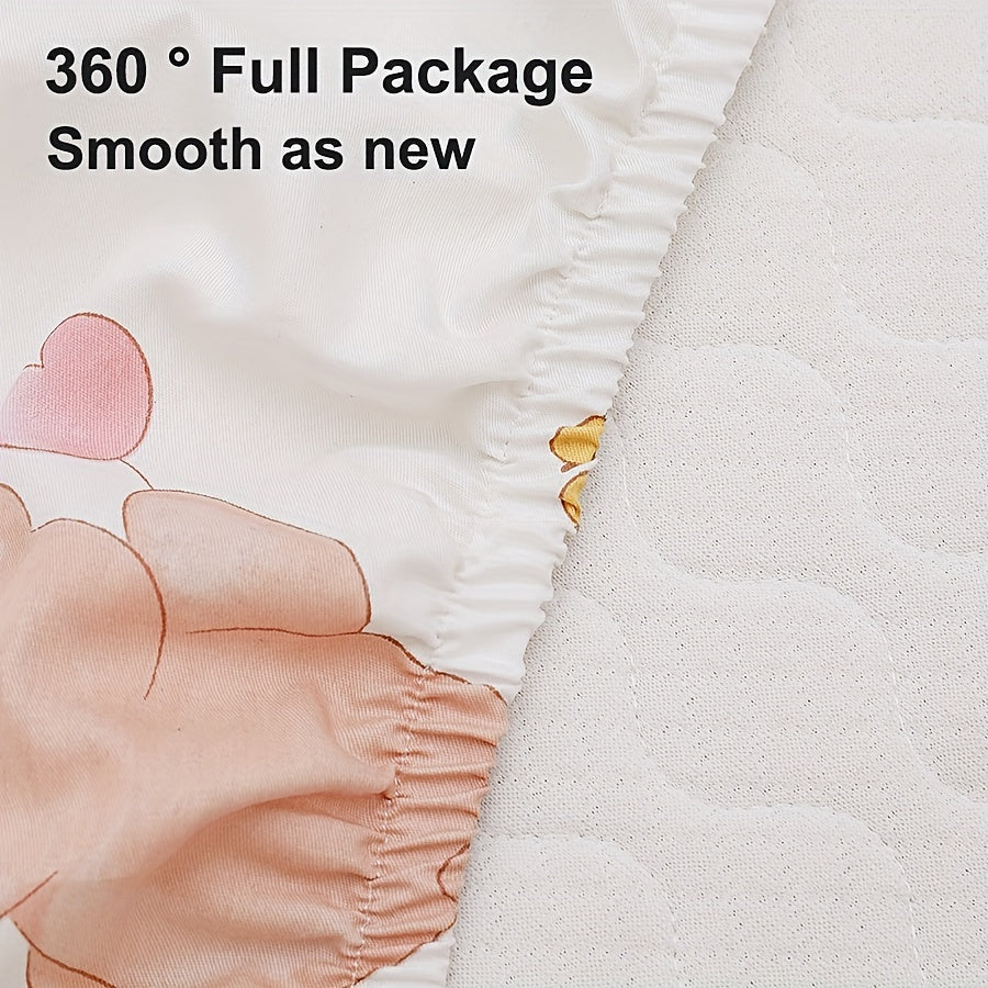 Sábana de tela de punto suave para cuna para recién nacidos y niños pequeños con estampado de animales, no impermeable, lavable a máquina