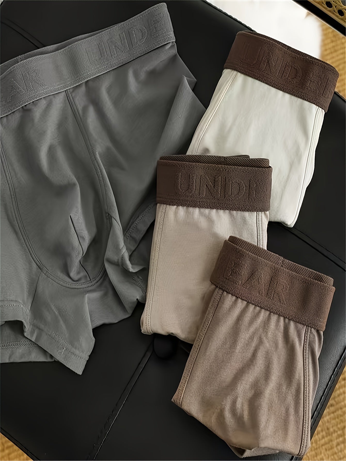 Men's Cotton Briefs Pack of 3 Breathable Comfortable Teen Low Rise Elastic Waistband