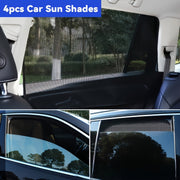 4pcs Magnetic Car Sunshade Mesh Window Covers for Vehicle Privacy Black