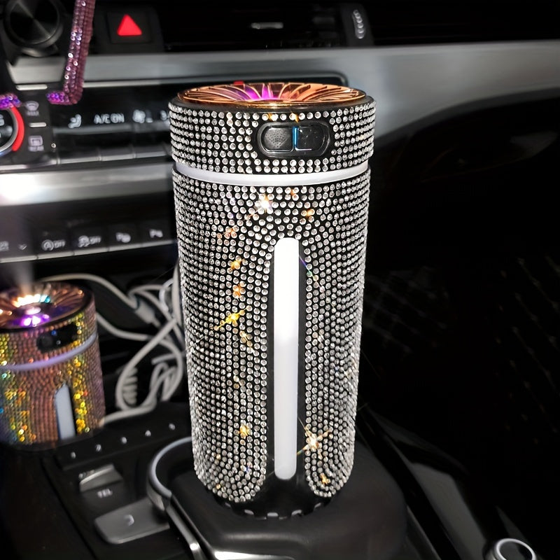 Portable Car Humidifier with Color Light and Essential Oil Diffuser for Home and Vehicle