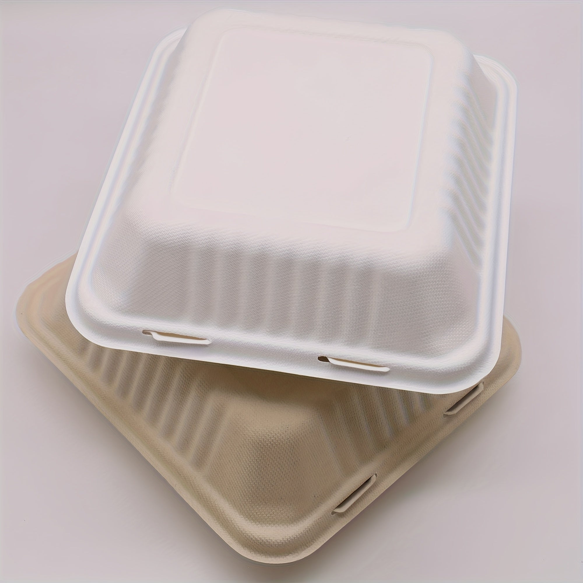 Ekologik toza bug'doy donasi qog'oz tushlik qutilari, 5, 15, 30, 50 ta, sendvichlar, salatlar va shirinliklar uchun