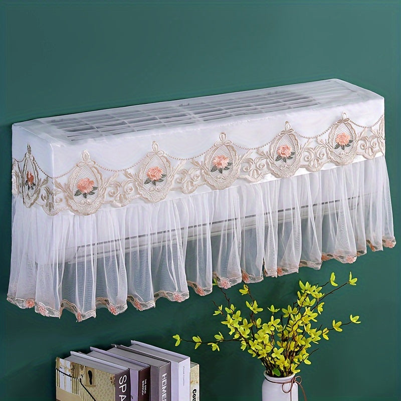 Embroidered Air Conditioner Cover Dustproof Stylish Decor Fits All Units