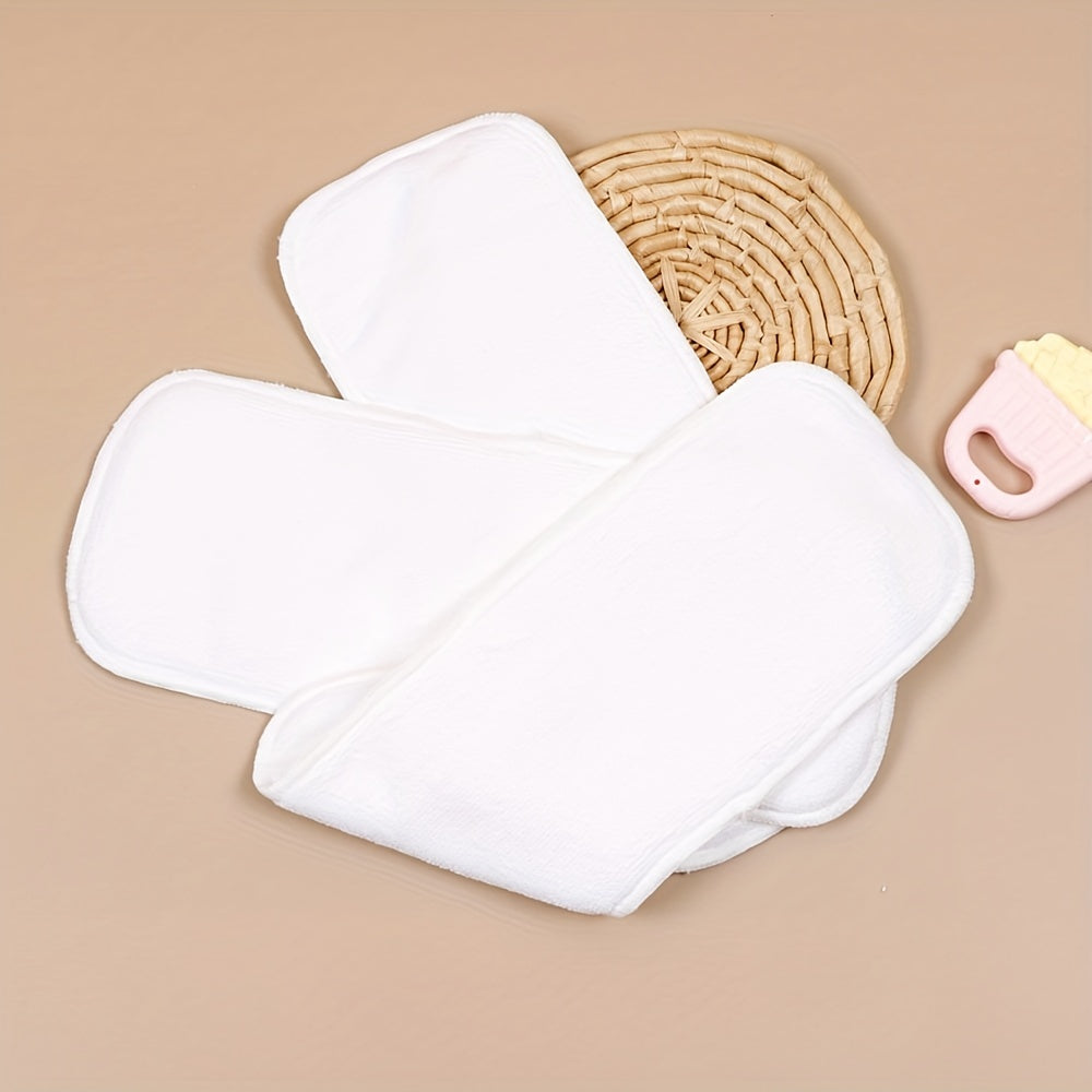 Microfiber Cloths Pack with 3-Layer Washable Diaper Inserts for Baby Care