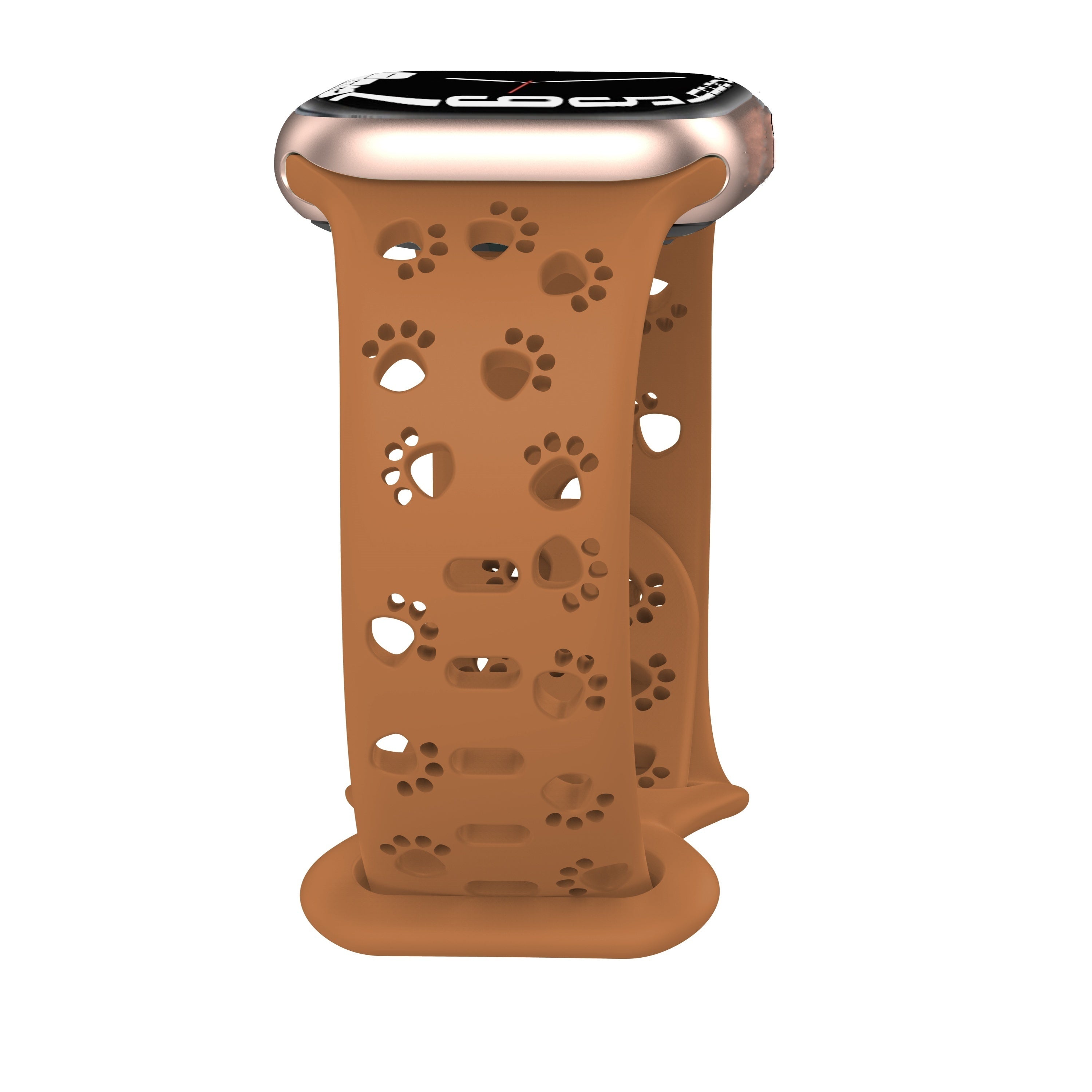 Силиконовый ремешок для часов с отпечатком лап животного, совместимый с Apple Watch серии 1-9, SE, Ultra, Ultra 2, S10, водостойкий, мягкий, дышащий, повседневный стиль, включает пряжку.