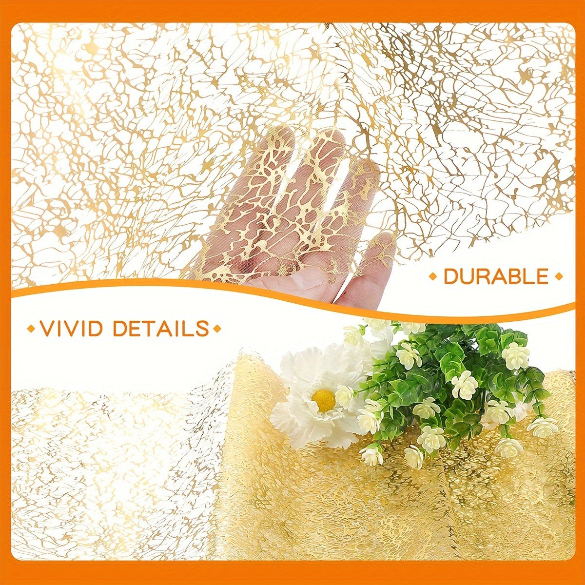 5pcs Gold Polyester Fiber Organza Glitter Metal Mesh Table Runners for Wedding Bridal Shower Birthday Party Decor