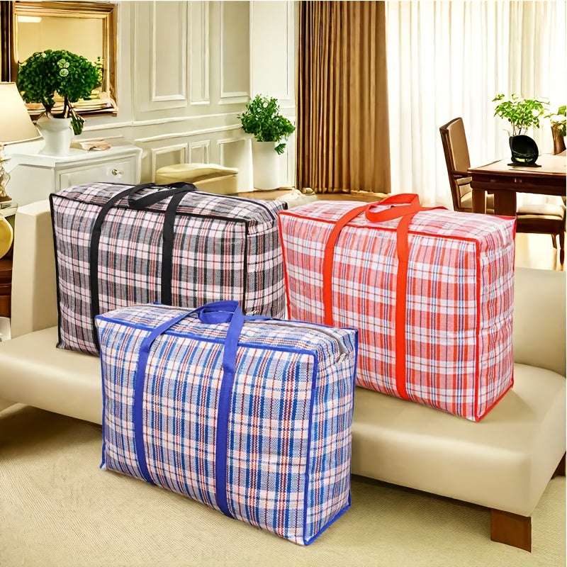 Large Waterproof Woven Storage Bags for Packing Moving Organizing and Storing