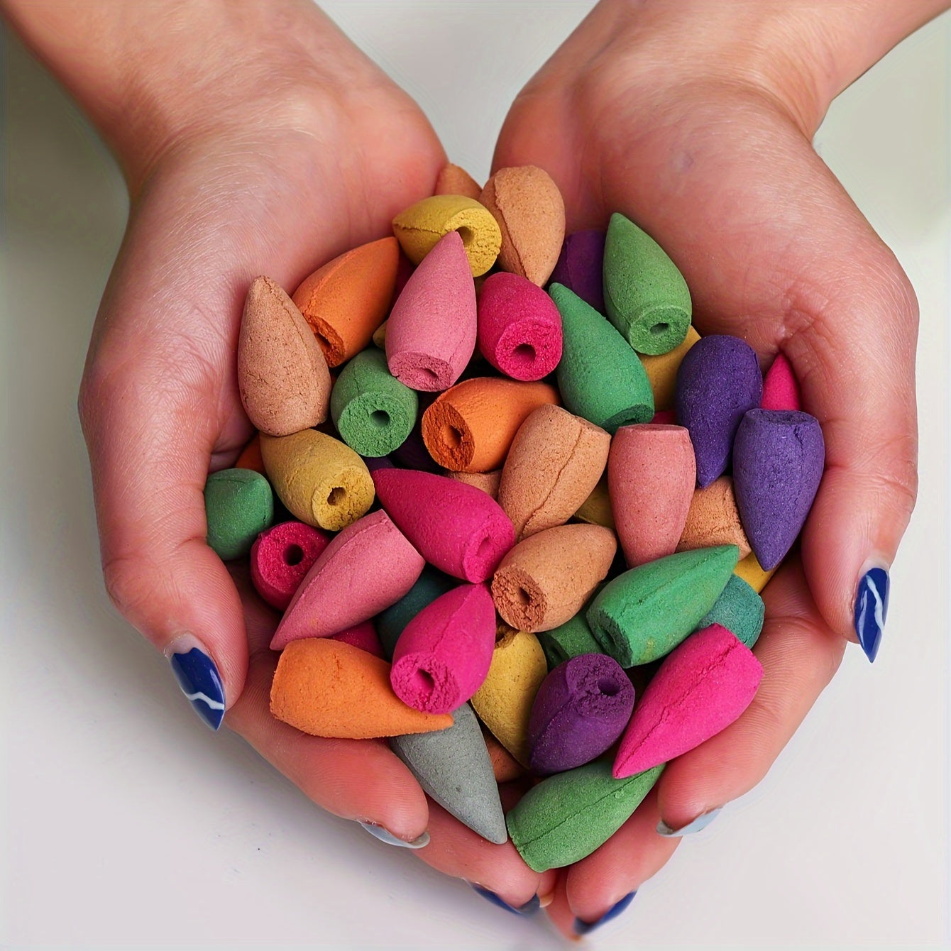 Set of 60 Natural Aromatic Waterfall Incense Cones for Meditation Yoga and Home Cleansing