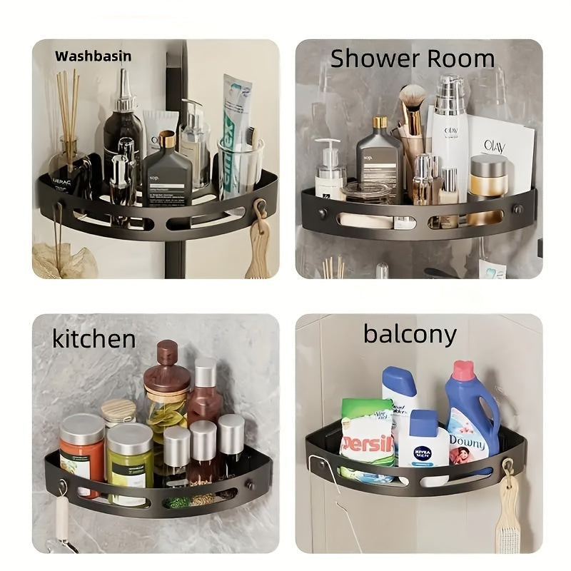 Corner Shower Shelf for Shampoo and Makeup Wall Mount Plastic Lightweight