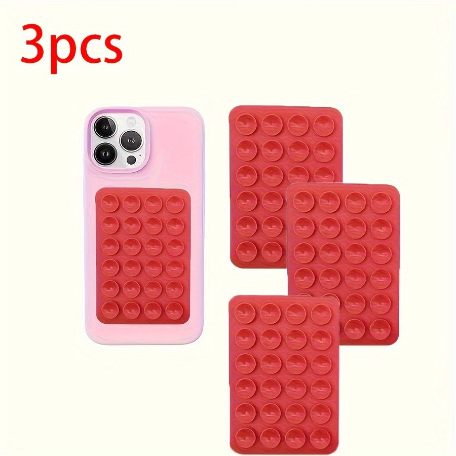 Juego de 3 soportes para teléfono con ventosas de silicona antideslizantes, soportes portátiles para manos libres