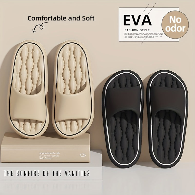 Unisex EVA Slides Open-Toe Breathable Casual Slippers Lightweight Non-Slip Indoor All-Season