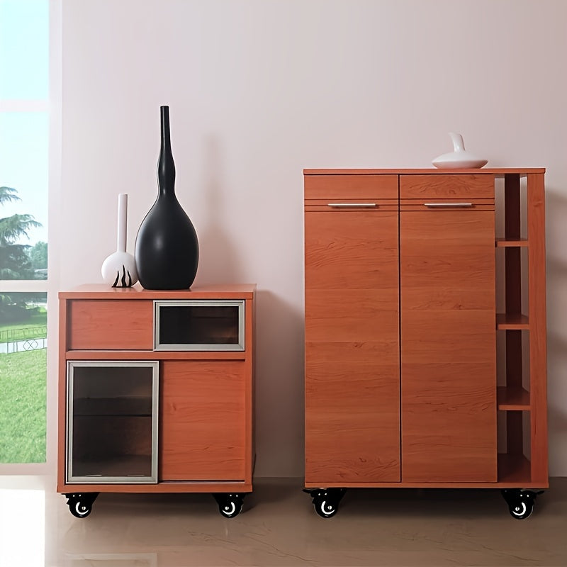 Set of 4 Heavy Duty Black Metal Caster Wheels 3.81 cm with Optional Brake for Furniture and Equipment