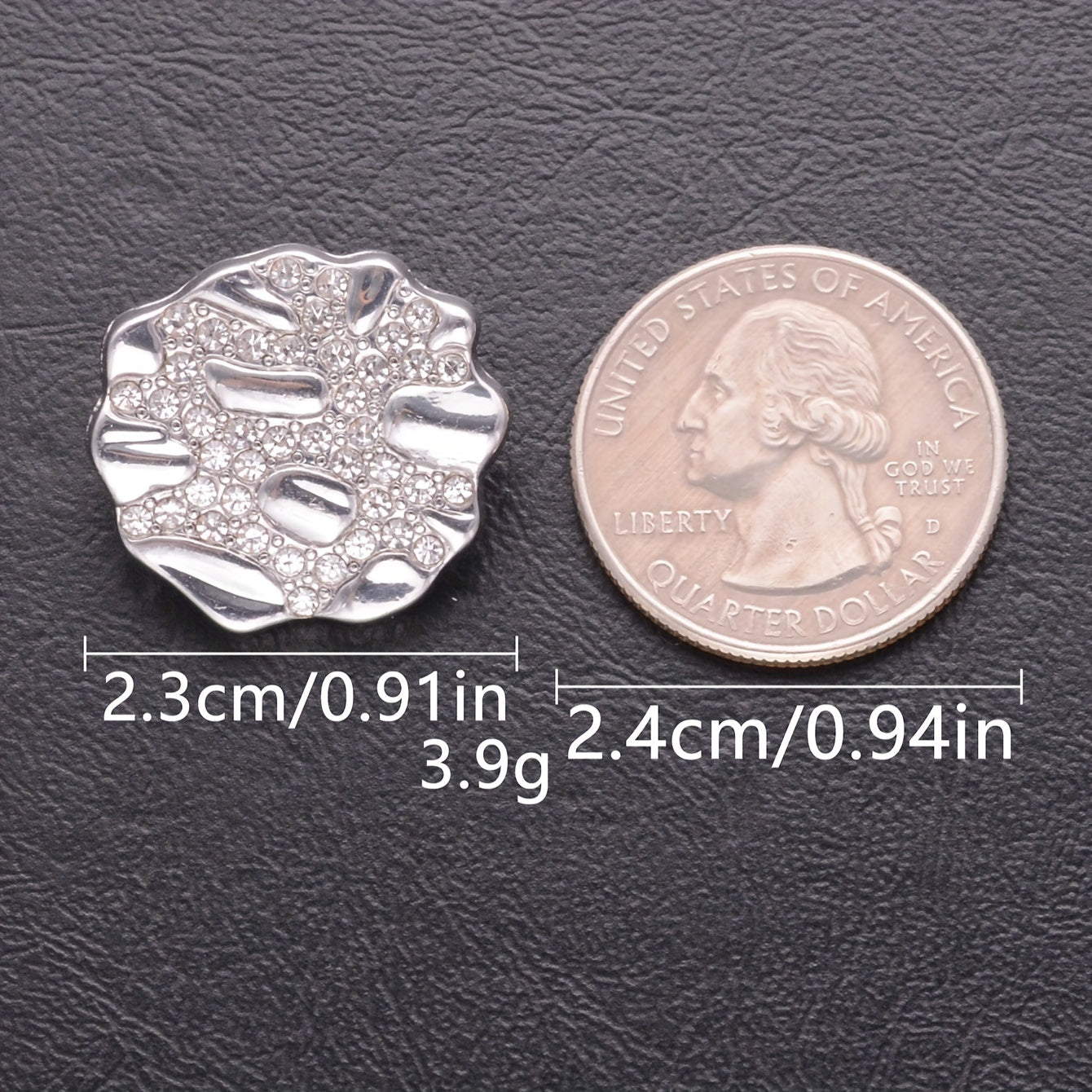 Set of 7 Handmade Irregular Alloy Buttons for Clothing and DIY Jewelry