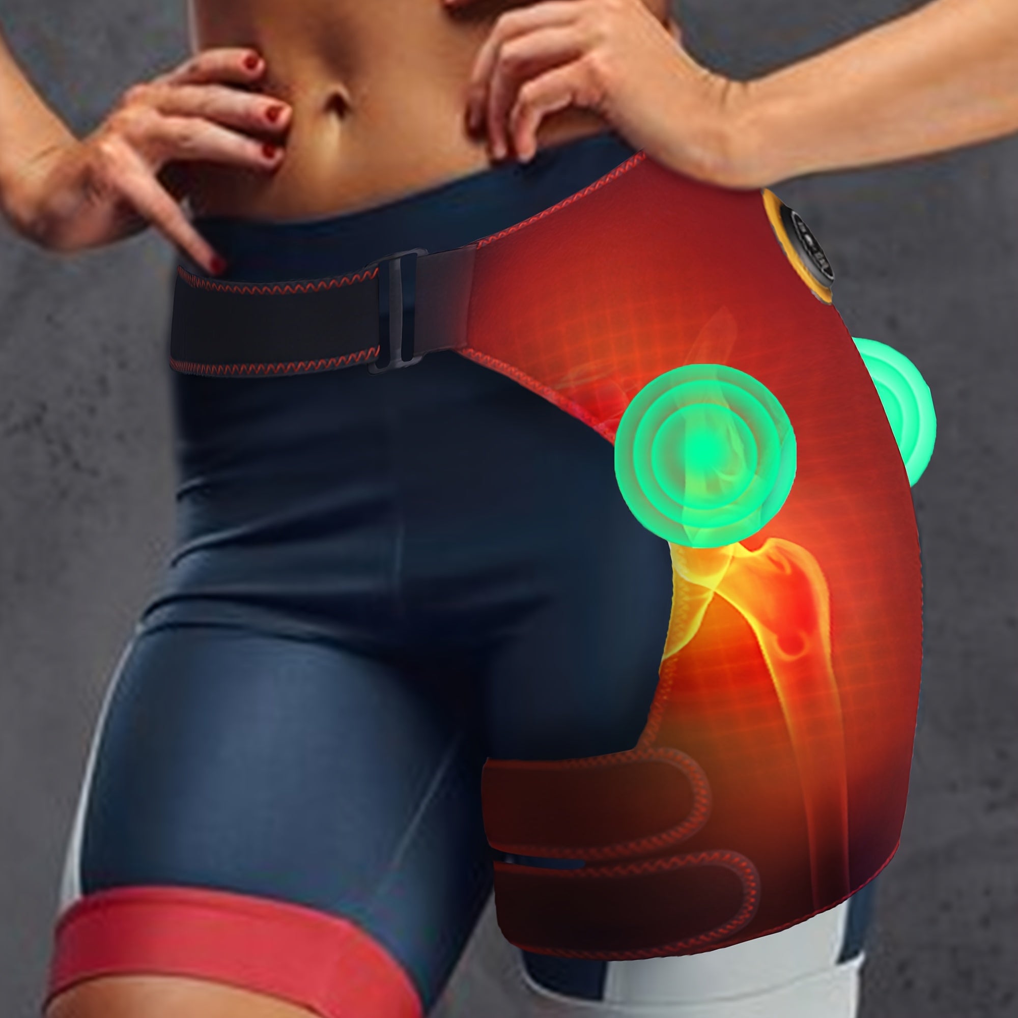 Uniseks isitiladigan bo‘yinning va sonning qoplamasi, karbon tolasi - vibratsiyali massaj, sozlanadigan harorat